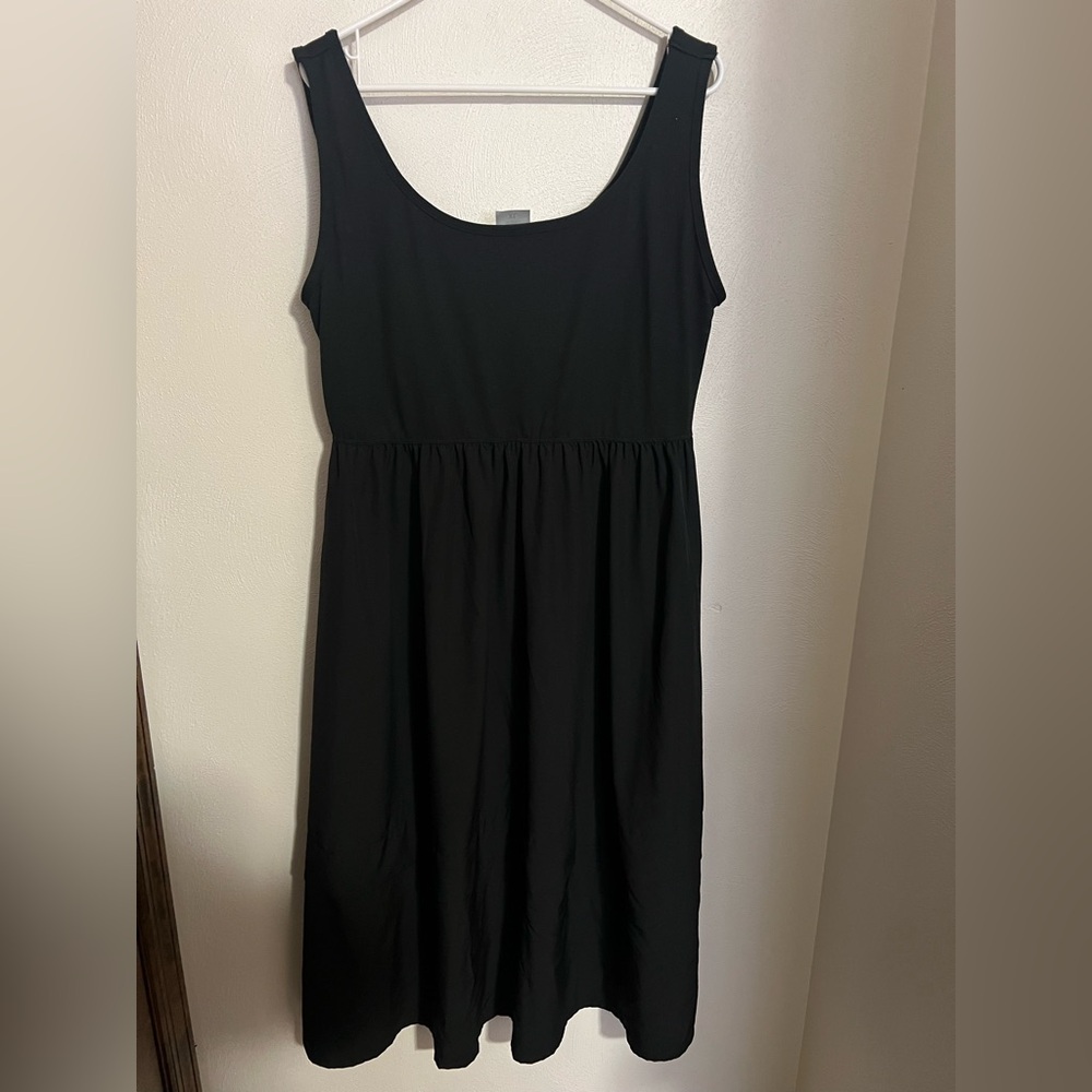 SIERRA Classic Causal Sleeveless Summer Midi Dress Black‎ Women's Size X Large
